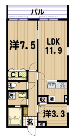 fare KAMEIDOの間取り