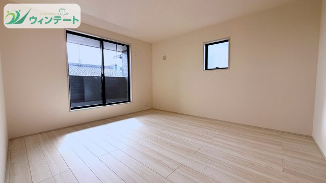 第2下妻市鎌庭　新築戸建の洋室|未就学のお子様の成長に合わせて使える広々洋室。落ち着いた空間で集中力が高まるかも！