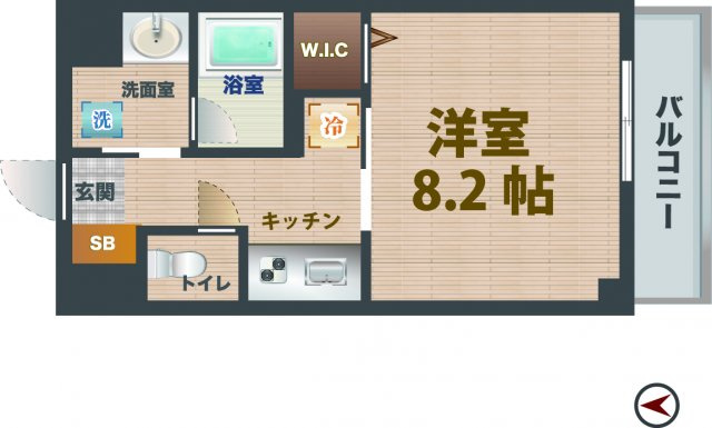 【間取り】 | デュオステージ鷺ノ宮 | 1Kのお部屋です。