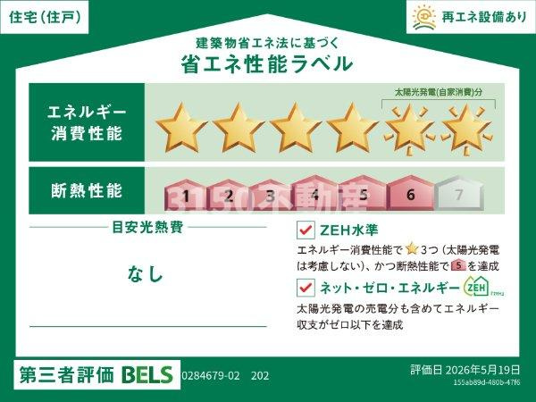 サニーハウスⅥの省エネ性能ラベル
