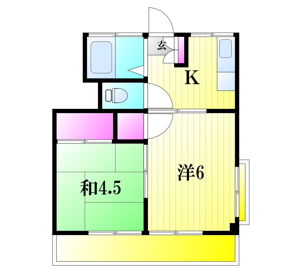富士コーポの間取り