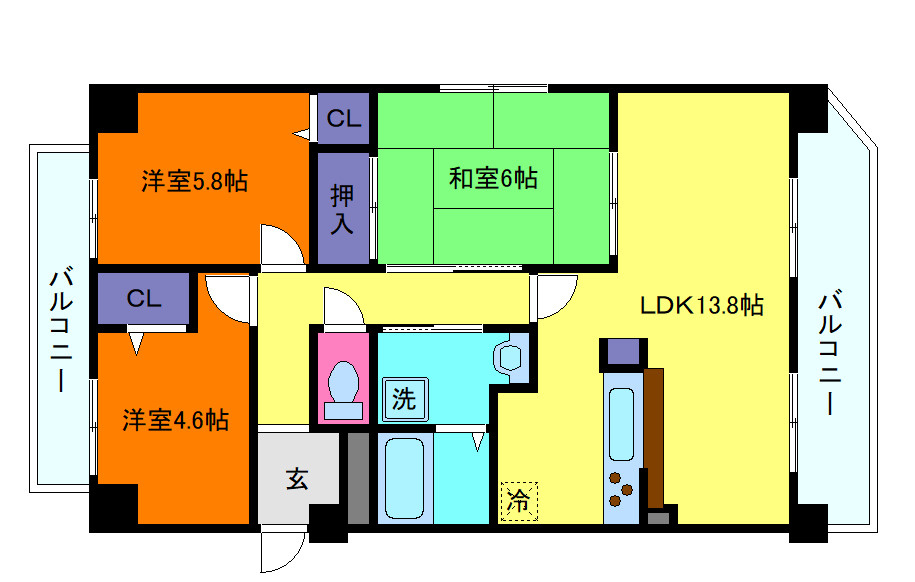 アーバネックス芦屋業平の間取り