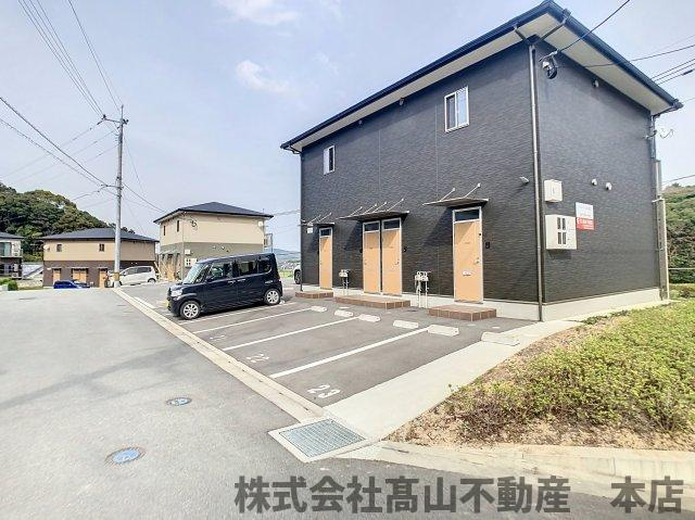 宗像市名残のアパートの駐車場
