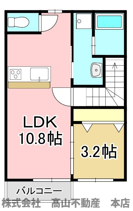 宗像市名残のアパートの間取り