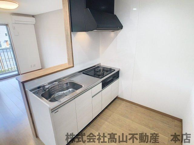 宗像市名残のアパートのキッチン