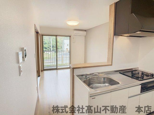 宗像市名残のアパートのキッチン