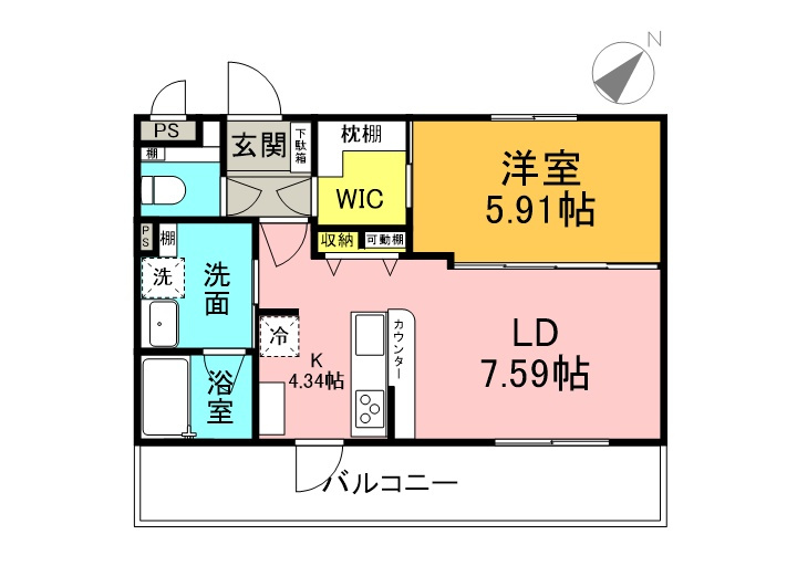 ソラリアぎぼの間取り|1号室