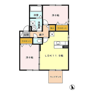【間取り】 | リビングダウン寒沢C