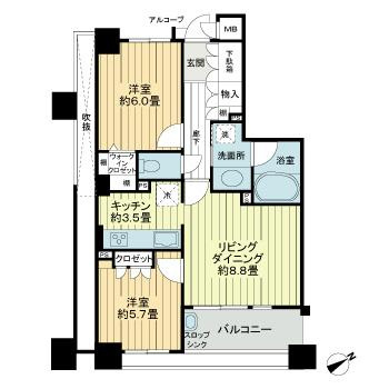 サーパス西新二丁目の間取り
