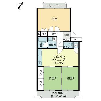 三井高宮ハイツの間取り