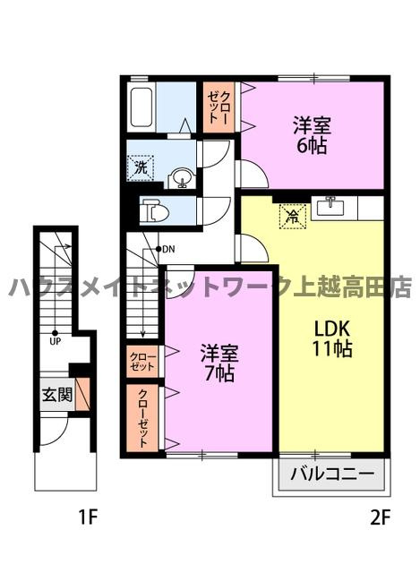 ロイヤルガーデン南城　Ｇ棟の間取り|間取図