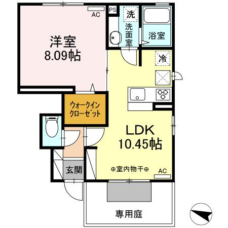 パークサイドアサミA棟の間取り