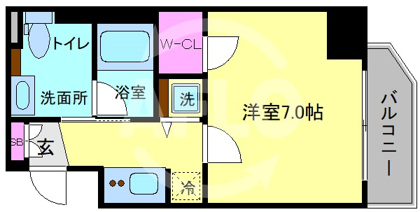 ファーストステージ京町堀レジデンスの間取り|ファーストステージ京町堀レジデンス　開放感のある間取り