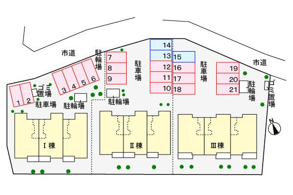 リッシュヒルズ柏の葉Ⅲの区画図