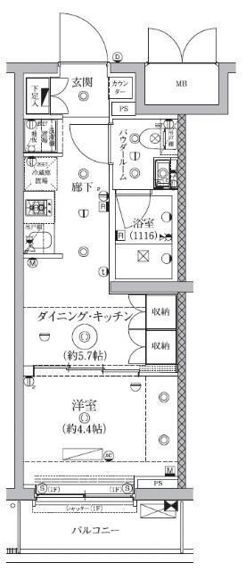 セジョリ鵜の木の間取り|食事とくつろぎの空間を分けられます