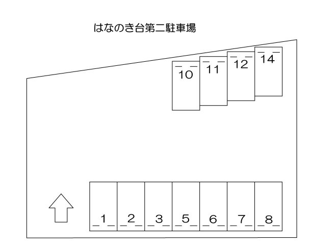 はなのき台第二駐車場の区画図