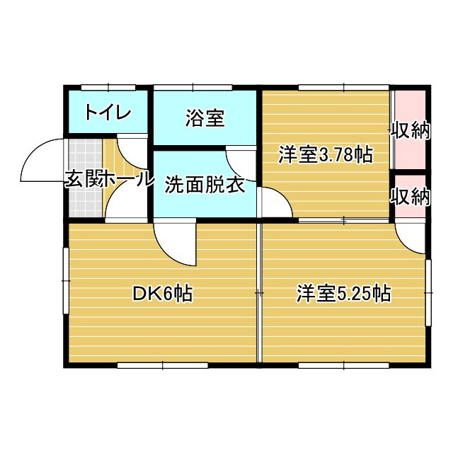 日光の観光地に佇む中古平屋物件　日光市藤原の間取り