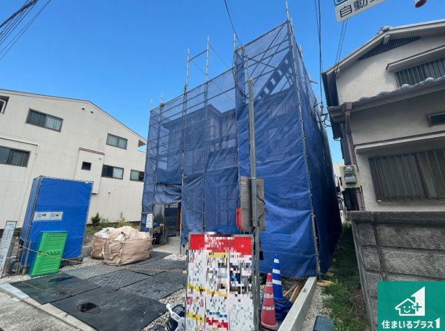 ■尼崎市西難波町　第1期　新築一戸建ての外観|周辺は落ち着いた街並みの住宅地！子育てがしやすい住環境です！まだ未完成ですが、現地でしかわからない事もございます。是非一度ご覧ください。