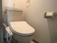 落ち着いた色調のトイレです