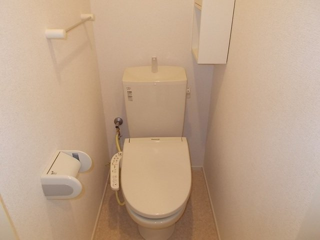落ち着いた色調のトイレです