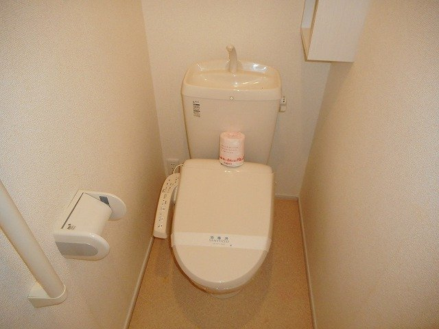 落ち着いた色調のトイレです