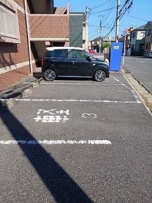 駐車場に車を止められます