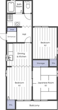 3DKの広々としたお部屋です