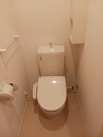 落ち着いた色調のトイレです