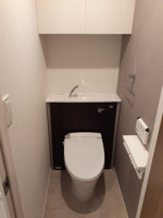 落ち着いた色調のトイレです