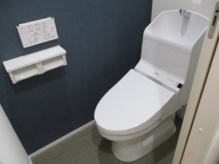 ゆったりとした空間のトイレです