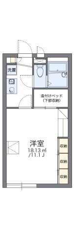 レオパレスラボール　Ⅰの間取り