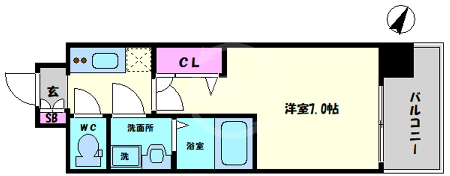 コスモリード大阪福島の間取り|コスモリード大阪福島（旧名：レジュールアッシュOSAKA福島）　開放感のある間取り