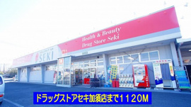 ドラッグストアセキ加須店まで1120m