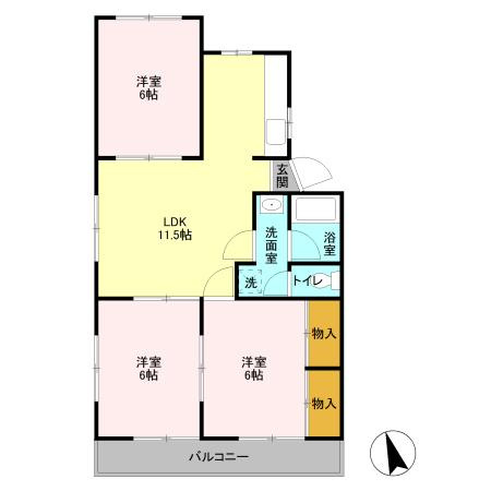 第３山忠マンションの間取り