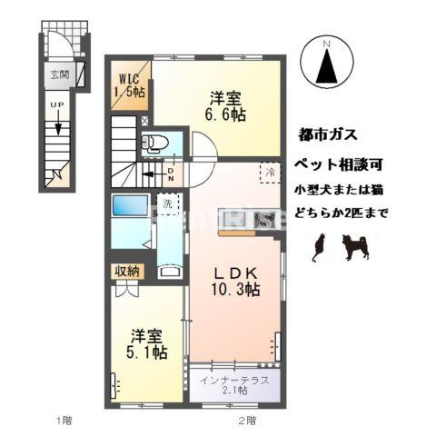 東五城字西大堀新築アパートの間取り