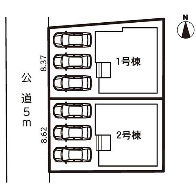 葵区西瀬名町 新築住宅の区画図