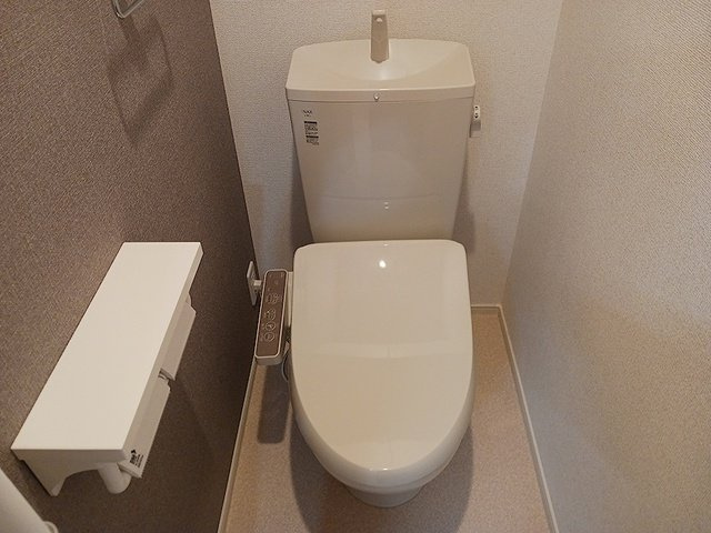 落ち着いた色調のトイレです