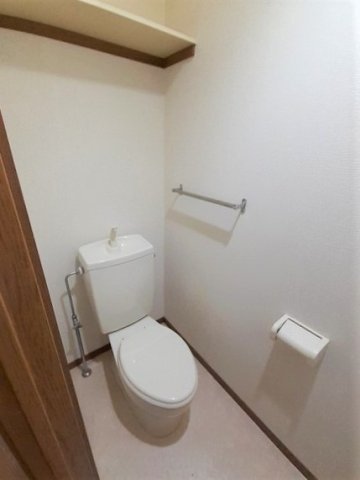 落ち着いた色調のトイレです