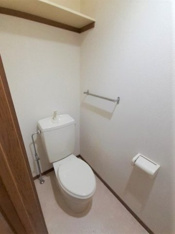 落ち着いた色調のトイレです