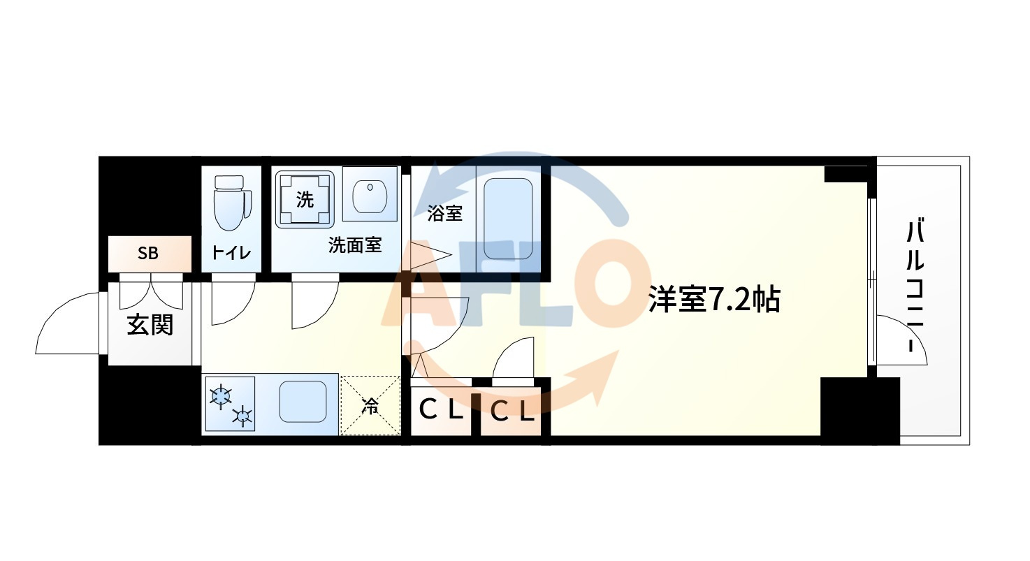 S-RESIDENCE阿波座bouncyの間取り|S-RESIDENCE阿波座bouncy　間取り
