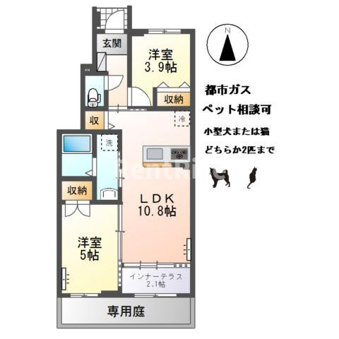 東五城字西大堀新築アパートの間取り
