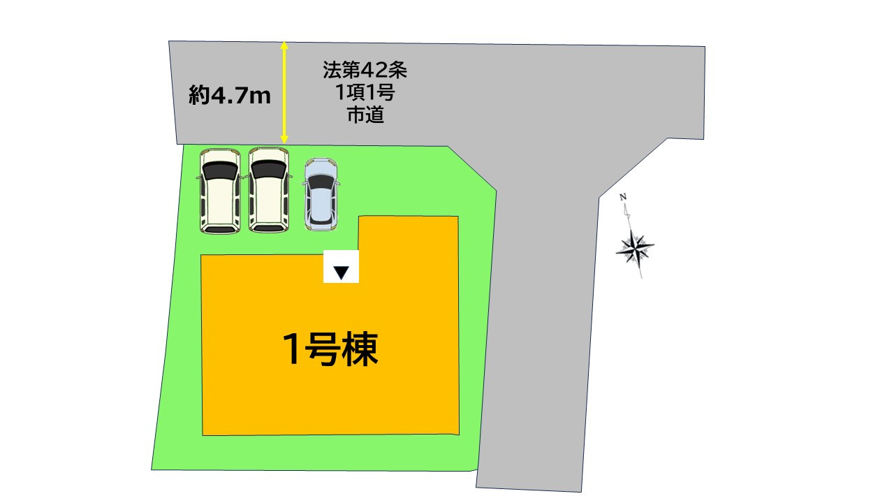 鳥栖市加藤田町3丁目1期の区画図