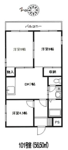 ラフォーレ飯倉の間取り