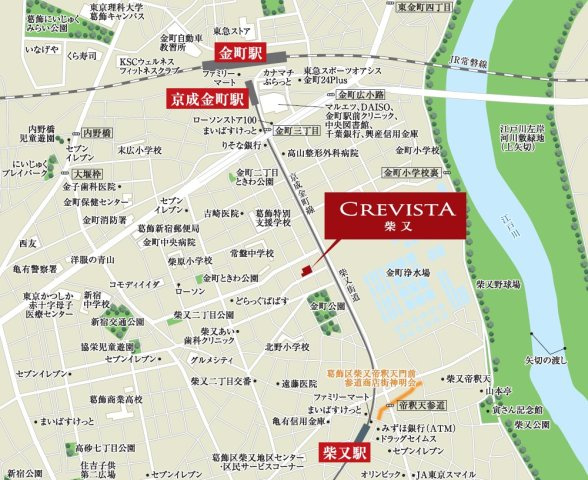 クレヴィスタ柴又の地図