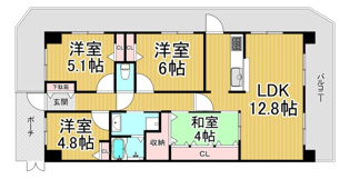 ラビスタ宝塚オクシアの間取り