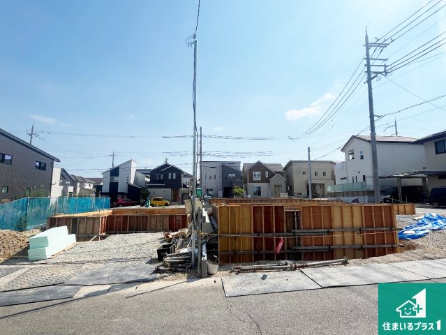 明石市大久保町松陰山手　第1期　新築一戸建ての外観|現在の進捗状況です！順調に作業進行中、完成が待ち遠しいです！詳細の間取り等、お気軽にお問い合わせください！