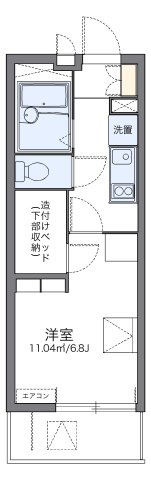 レオパレスＳｍｉｌｅ　Ｓの間取り|代表的な間取のため実際の間取とは異なる場合があります