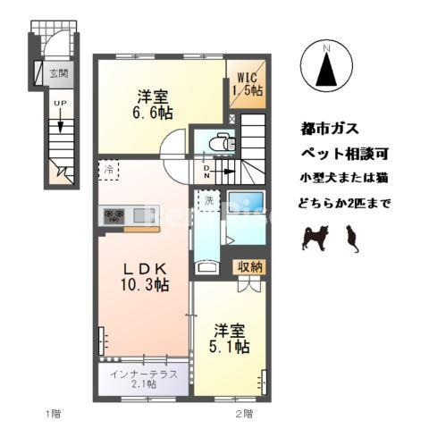 東五城字西大堀新築アパートの間取り