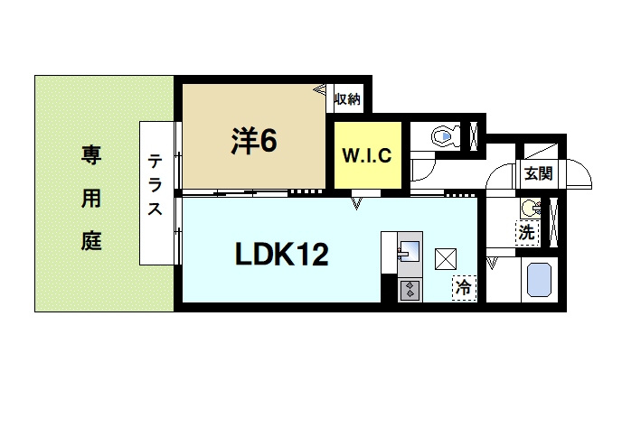 Ｇ-フォレストの間取り|ゆったりと暮らせる1LDKの間取りです。