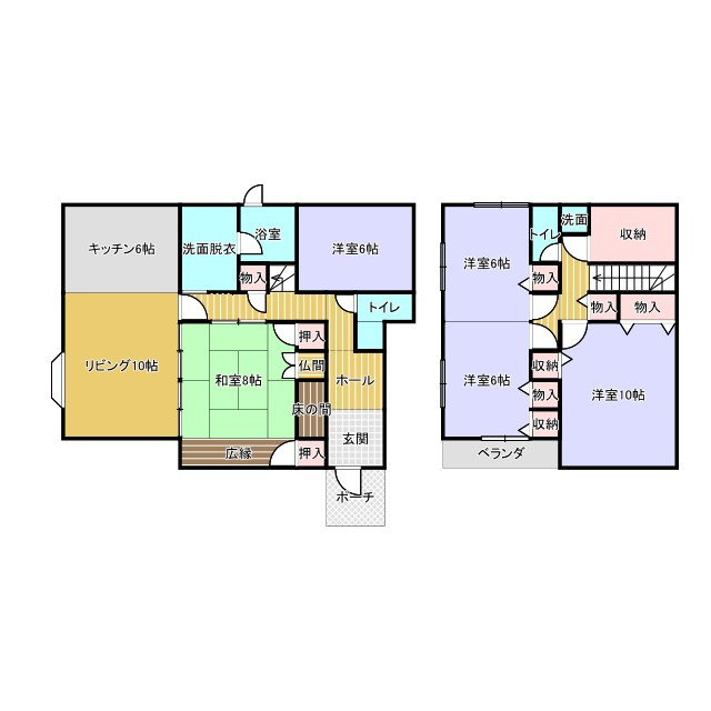 佐賀市川副町　５LDKSの間取り